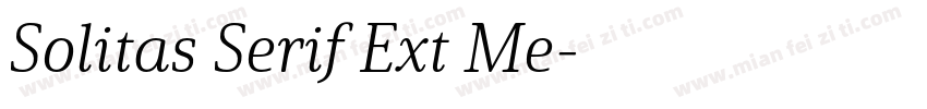 Solitas Serif Ext Me字体转换